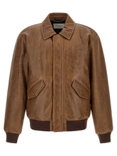 Saint Laurent Brown Lamb Leather Leather Jacket - IT50 | L