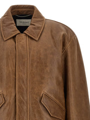 Saint Laurent Brown Lamb Leather Leather Jacket - IT50 | L