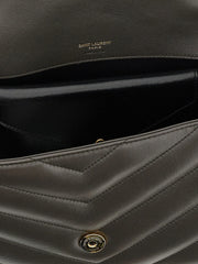 Saint Laurent Brown Lamb Leather Shoulder Bag