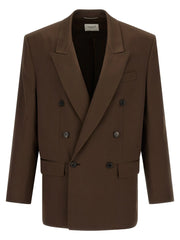 Saint Laurent Brown Silk Blazer