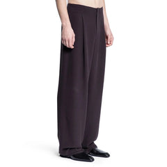 Saint Laurent Brown Silk Dress Pants - 48 | M