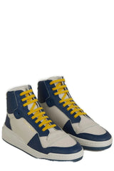 Saint Laurent Elevate Your Style with Mid-Top Blue Luxury Sneakers - Sneakers