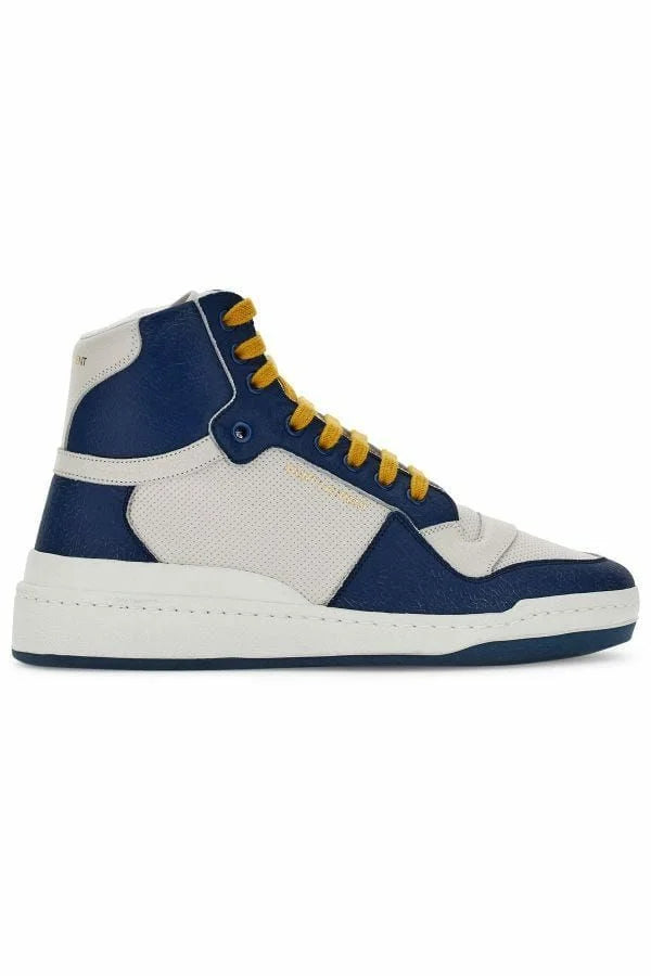 Saint Laurent Elevate Your Style with Mid-Top Blue Luxury Sneakers - Sneakers