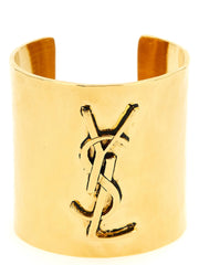 Saint Laurent Gold Brass Bracelet - S