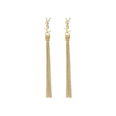 Saint Laurent Gold Brass Earrings - One Size