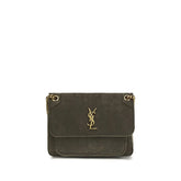 Saint Laurent Gray Lamb Ovis Aries Aries Shoulder Bag