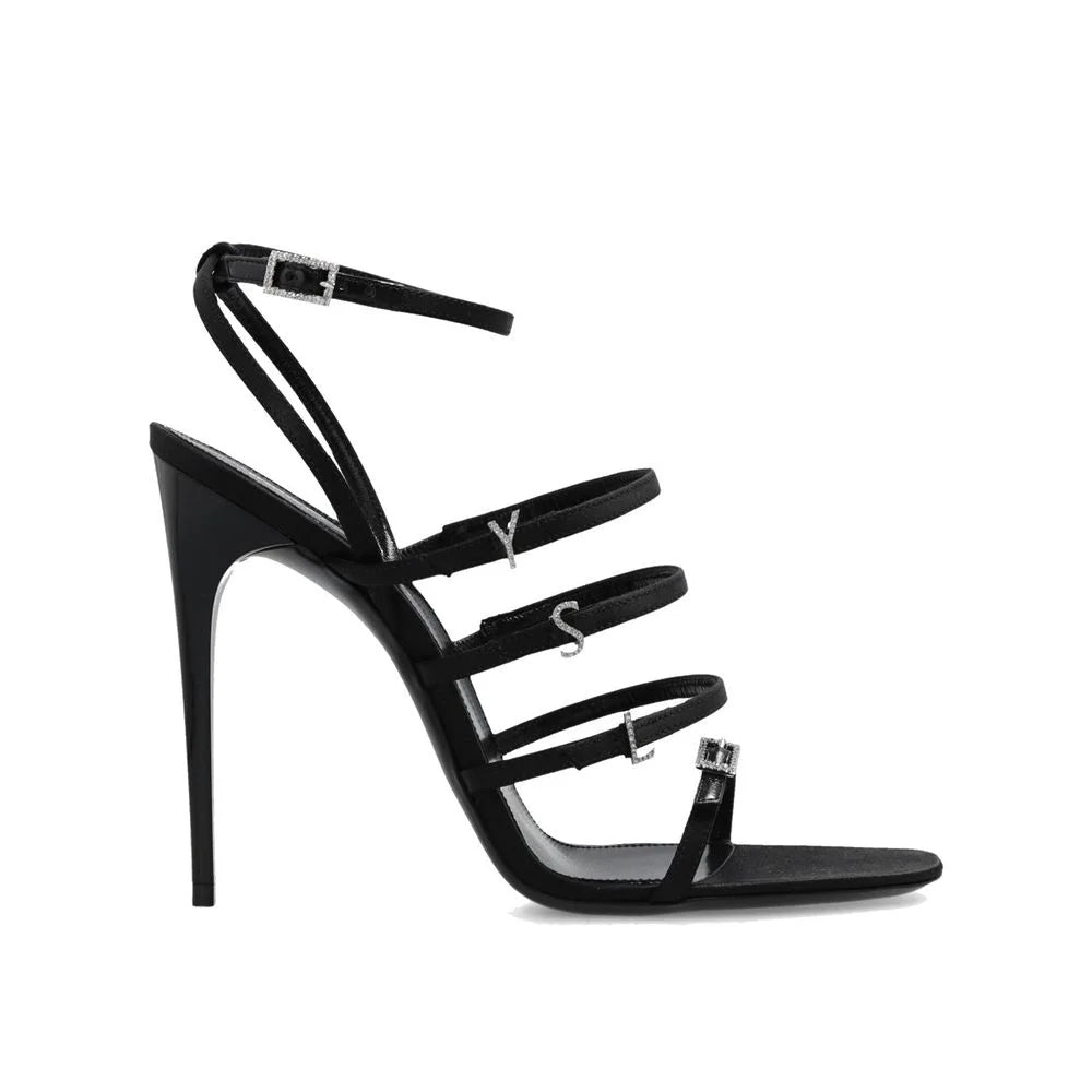 Saint Laurent Jerry Satin Sandals - EU36/US6 - Sandals