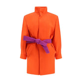 Saint Laurent Orange Silk Coat - IT38 | S
