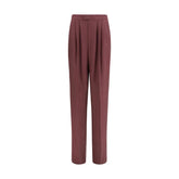 Saint Laurent Purple Silk Dress Pants