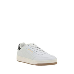 Saint Laurent White Calf Leather Bos Taurus Low Top Sneakers - EU41/US8