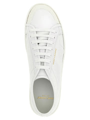 Saint Laurent White Calfskin Low Top Sneakers