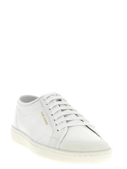 Saint Laurent White Calfskin Low Top Sneakers
