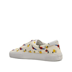 Saint Laurent White Canvas Low Top Sneakers - EU41/US8