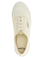 Saint Laurent White Cotton Low Top Sneakers