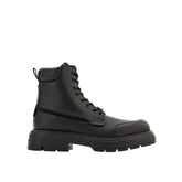 Salvatore Ferragamo Black Calfskin Lace-Up Boots