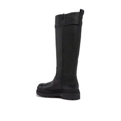 Salvatore Ferragamo Černé kozačky z telecí kůže - EU37.5/US7.5