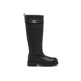 Salvatore Ferragamo Black Calfskin Over The Knee - EU37.5/US7.5