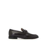 Salvatore Ferragamo Black Calfskin Slip-On Loafers