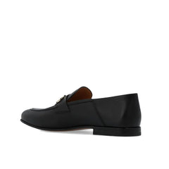 Salvatore Ferragamo Black Calfskin Slip-On Loafers
