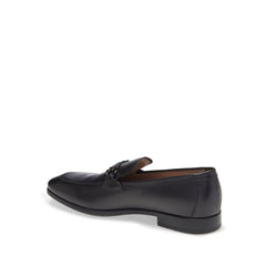Salvatore Ferragamo Black Calfskin Slip-On Loafers - EU39.5/US6.5