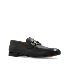 Salvatore Ferragamo Black Calfskin Slip-On Loafers - EU44/US11