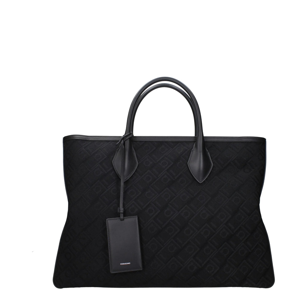 Sac à main en tissu noir Salvatore Ferragamo