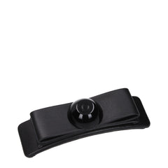 Salvatore Ferragamo Black Leather Hair Clip