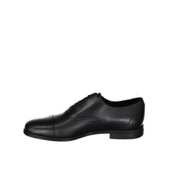 Salvatore Ferragamo Black Leather Oxfords And Derbies - EU41/US8