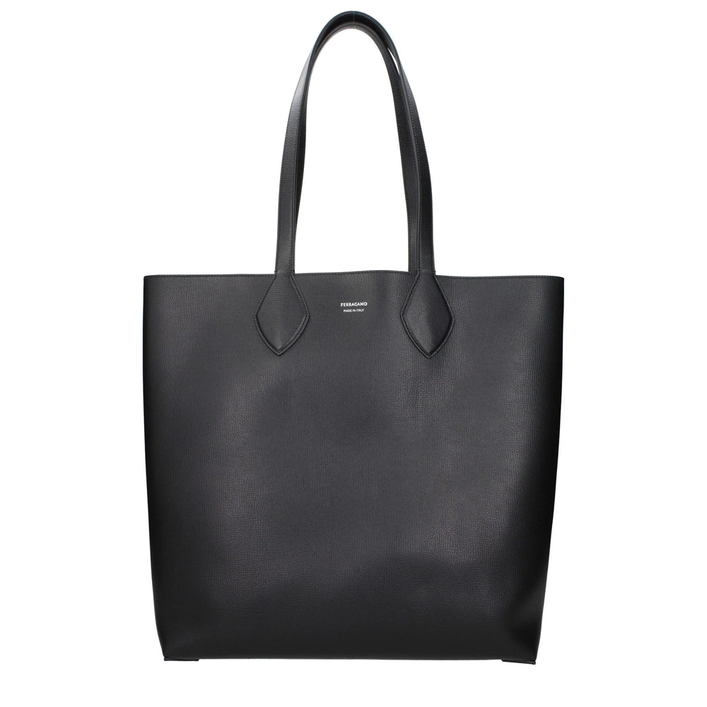 Sac bandoulière en cuir noir Salvatore Ferragamo