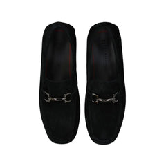 Salvatore Ferragamo Black Leather Slip-On Loafers - EU42.5/US9.5