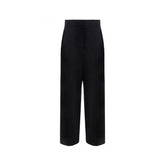 Kalhoty Salvatore Ferragamo Černé Hedvábné Casual - 40