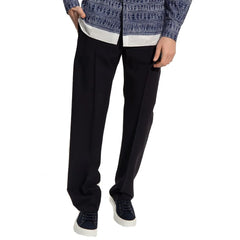 Salvatore Ferragamo Blue Cotton Casual Pants - IT52 | XL