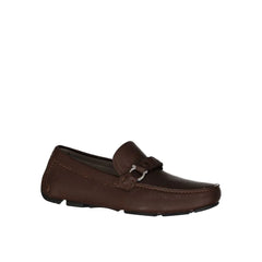 Salvatore Ferragamo Brown Calfskin Slip-On Loafers - EU40/US7