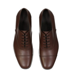 Salvatore Ferragamo Brown Leather Oxfords And Derbies - EU43.5/US10.5