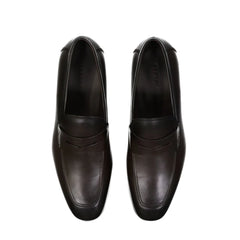 Salvatore Ferragamo Brown Leather Slip-On Loafers - EU43.5/US10.5