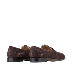 Salvatore Ferragamo Brown Leather Slip-On Loafers - EU43.5/US10.5