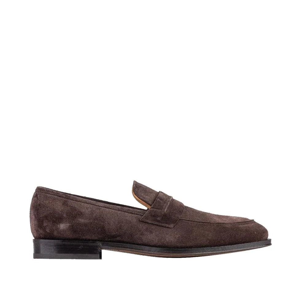 Salvatore Ferragamo Brown Leather Slip-On Loafers - EU43.5/US10.5