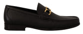 Salvatore Ferragamo Elegant Black Calf Leather Loafers - Flats