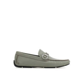 Salvatore Ferragamo Gray Calfskin Slip-On Loafers - EU43/US10
