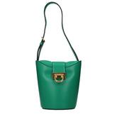 Salvatore Ferragamo Green Leather Shoulder Bag