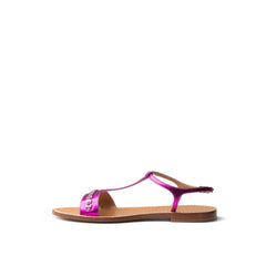 Salvatore Ferragamo Purple Leather Sandal - EU37/US7 - Sandals