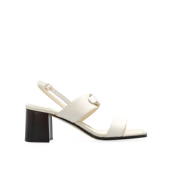 Salvatore Ferragamo White Calfskin Platform Sandals - EU36/US6
