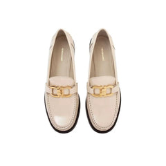 Salvatore Ferragamo White Calfskin Slip-On Loafers - EU36/US6