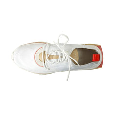 Salvatore Ferragamo White Fabric Athletic Sneakers