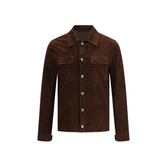Salvatore Santoro Brown Calf Leather Bos Taurus Bomber