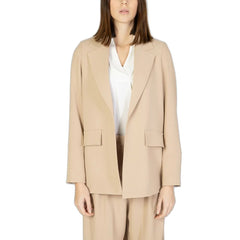 Sandro Ferrone Beige Polyester Blazer - IT48 | XL - Coats & Jackets