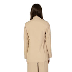 Sandro Ferrone Beige Polyester Blazer - IT48 | XL - Coats & Jackets