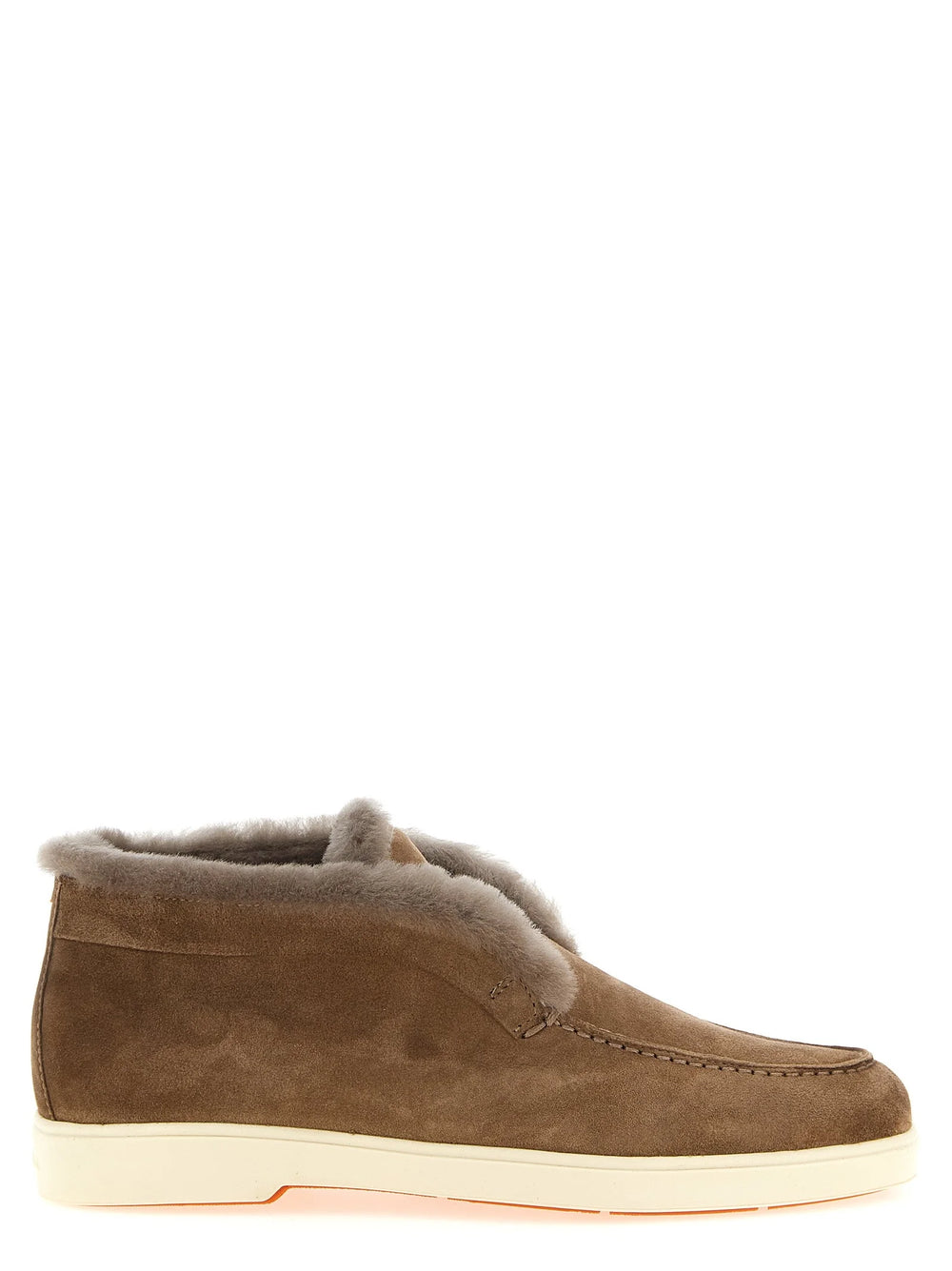 Santoni Brown Calfskin Ankle Boots - EU39/US9