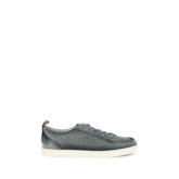 Santoni Gray Calf Leather Bos Taurus Low Top Sneakers - EU 38 | US 5