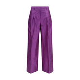 Sara Roka Purple Silk Casual Pants - IT42 | L
